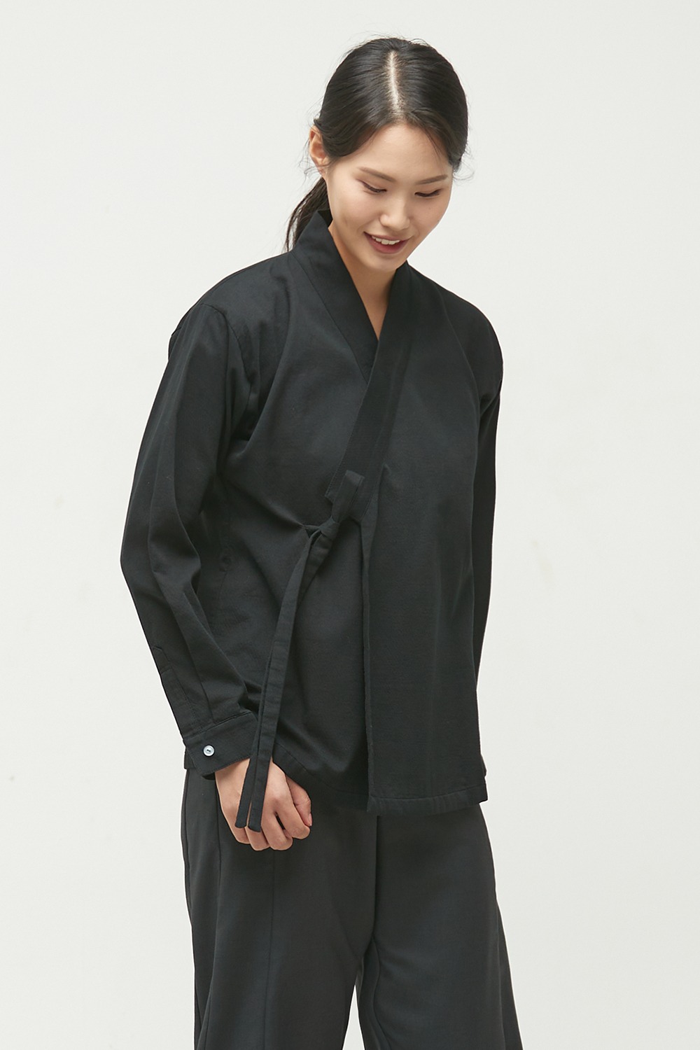 도톰 직령 셔츠 저고리 [블랙]한복셔츠 한복저고리 한복상의
