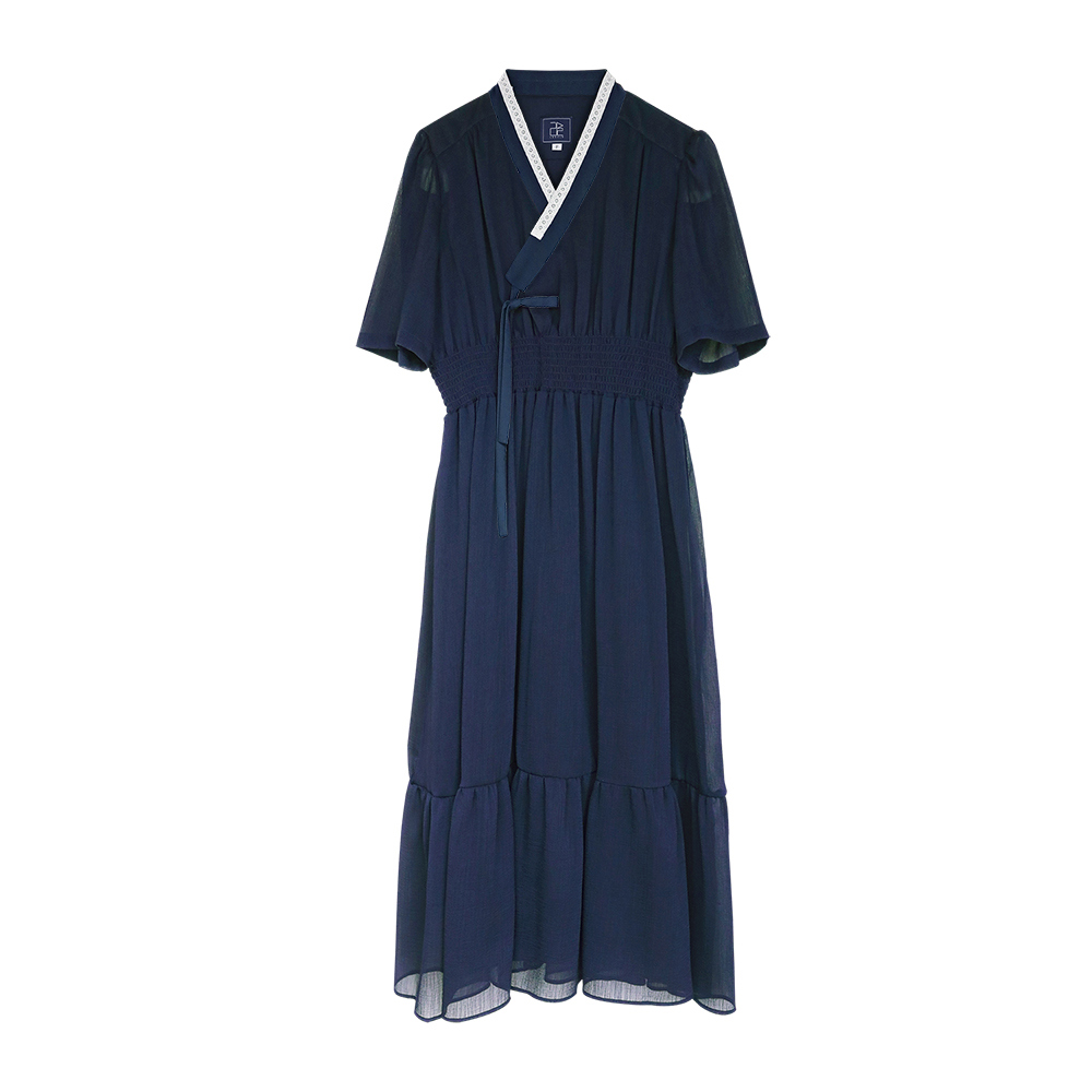긴 드레스 네이비블루 색상 이미지-S99L11